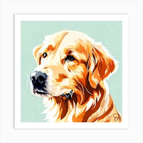 Golden Retriever Painting Art Print