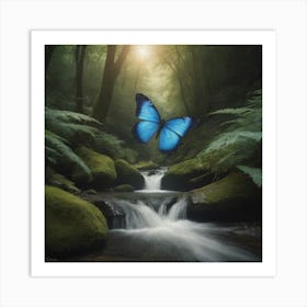 Butterfly In The Forest Art Print