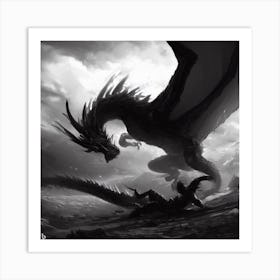 Black Dragon Art Print