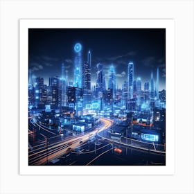 Futuristic Cityscape 8 Art Print