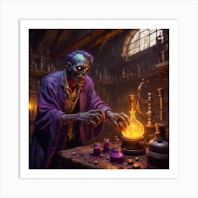 Wizard In A Lab 1 Art Print