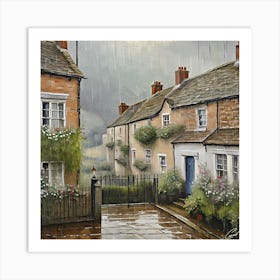 Rainy Day at the Village Art Print