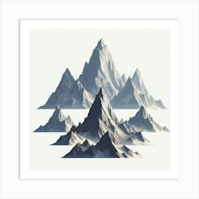 Mountain Ranges Art Print