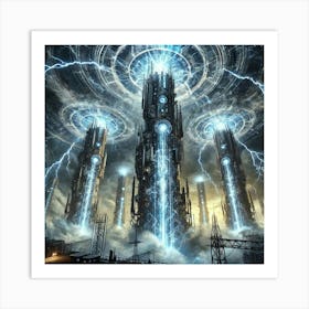 Aether Towers Power Grid Stabilization Art Print