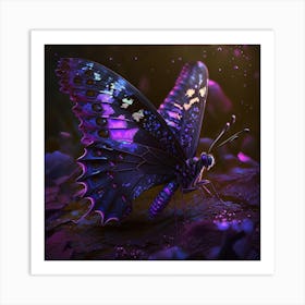 Purple Butterfly Art Print