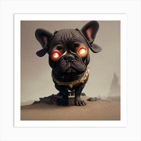 Dog With Red Eyes Art Print