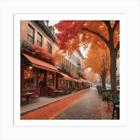 Autumn In New York City art print 1 Art Print