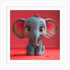 Cute Elephant 4 Art Print