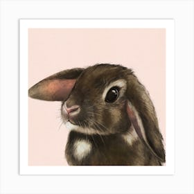 Baby Bunny Square Art Print
