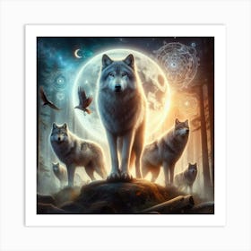 Luno the wolf 5 Art Print