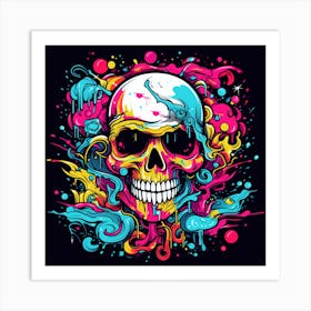 Colorful Skull 10 Art Print