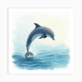 Dolphin Jumping Art Print