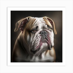 Bulldog Portrait Art Print