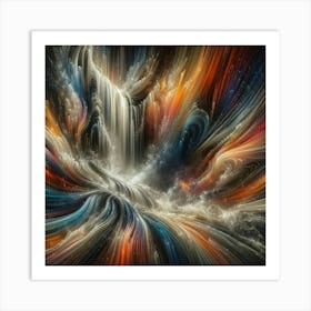 Abstract Waterfall Art Print