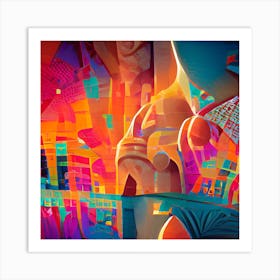 Abstract Cityscape Art Print