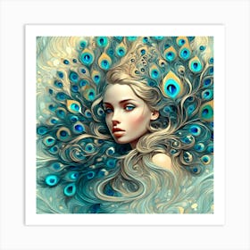 peacock dreams Art Print