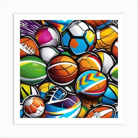 Sports Balls 1 Art Print