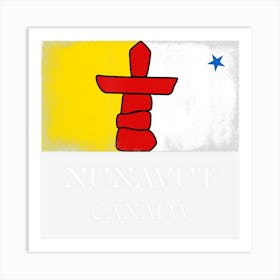 Nunavut Canada Territory Province Flag Art Print