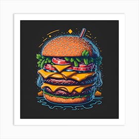 Burger Art Art Print