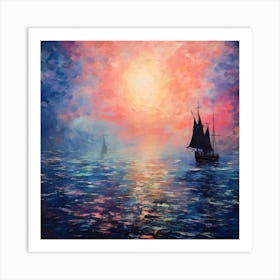 Monet's Ethereal Reflections Art Print