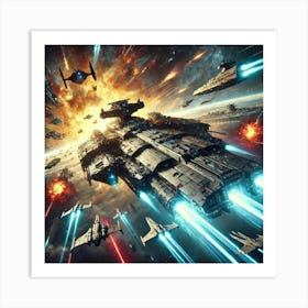 Helios Battlecruiser Role Converted Art Print