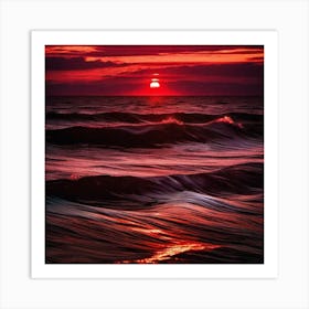 Sunset Over The Ocean 62 Art Print