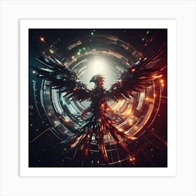 Mecha Phoenix Art Print