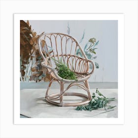 Rattan Chair 4 Art Print