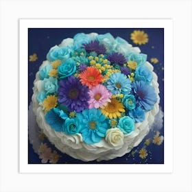 Cake With Flowers 1 Art Print