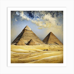 Pyramids Of Giza 4 Art Print