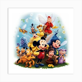 Mickey Mouse And Friends Art Print