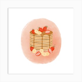 Pancake Stack Square Art Print