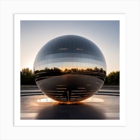 Sphere At Dusk Art Print