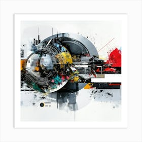 Abstract Painting Collage 3 Art Print