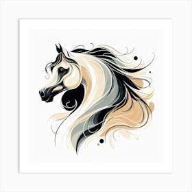 Creative Horse Beauty Illustration Nr 206 Art Print