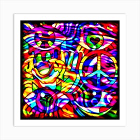 Psychedelic Eyes Art Print