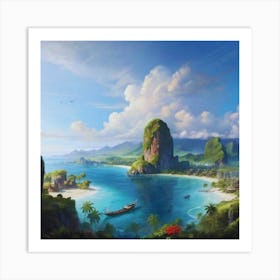 Island Paradise View Art Print