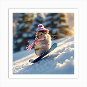 Leonardo Phoenix 10 A Small Fluffy Hamster With Bright Twinkli 1 Art Print