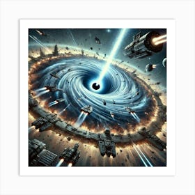 Singularity Cannon Engulfing Fleet Art Print