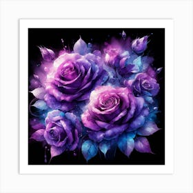 Purple Roses 39 Art Print