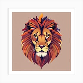 Lion Head 4 Art Print