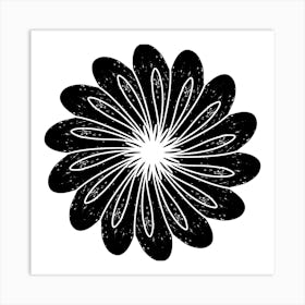 Black And White Flower 7 Art Print