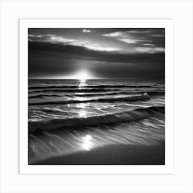 Sunset At The Beach 437 Art Print