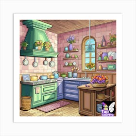 Kitchen In A Fairy Tale Art Print