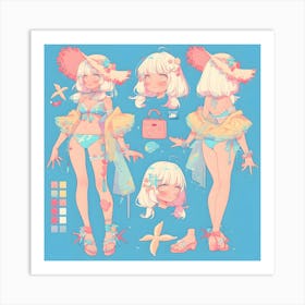 Kawaii Girl Art Print