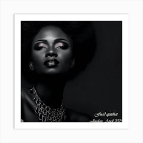 Black Woman With Afro Art Print