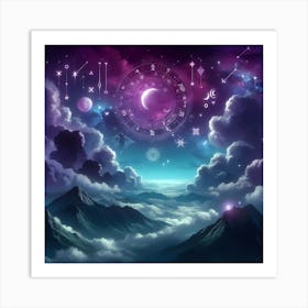 Astrology Background Art Print