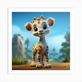 Baby Giraffe 1 Art Print