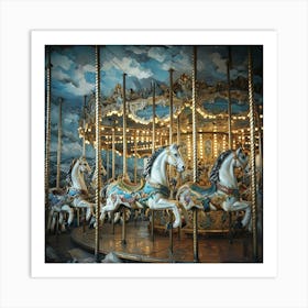 Vibrant Carousel Art Print