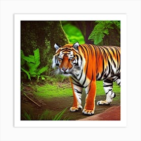 Tiger In The Jungle 2 Art Print